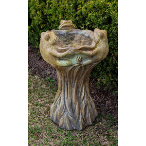 Three Frogs Birdbath