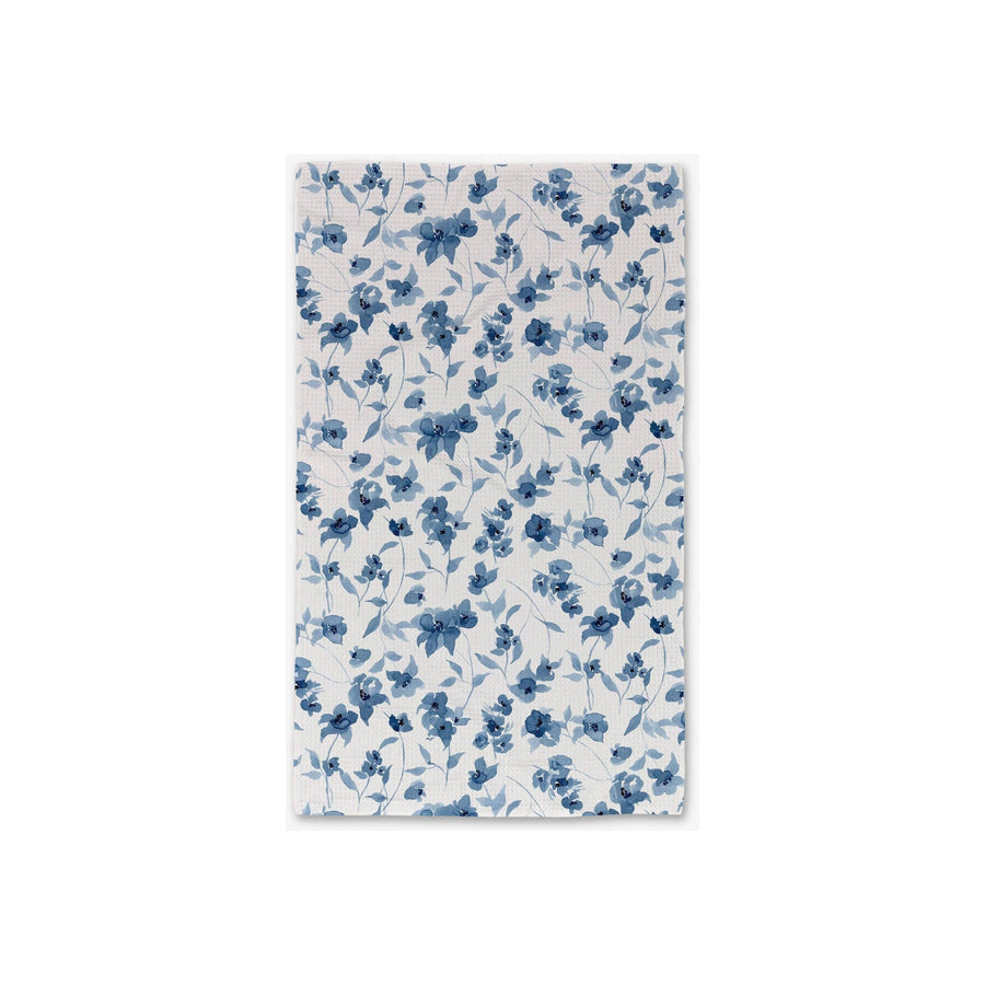Geometry - Blue Floral Luxe Hand Towel