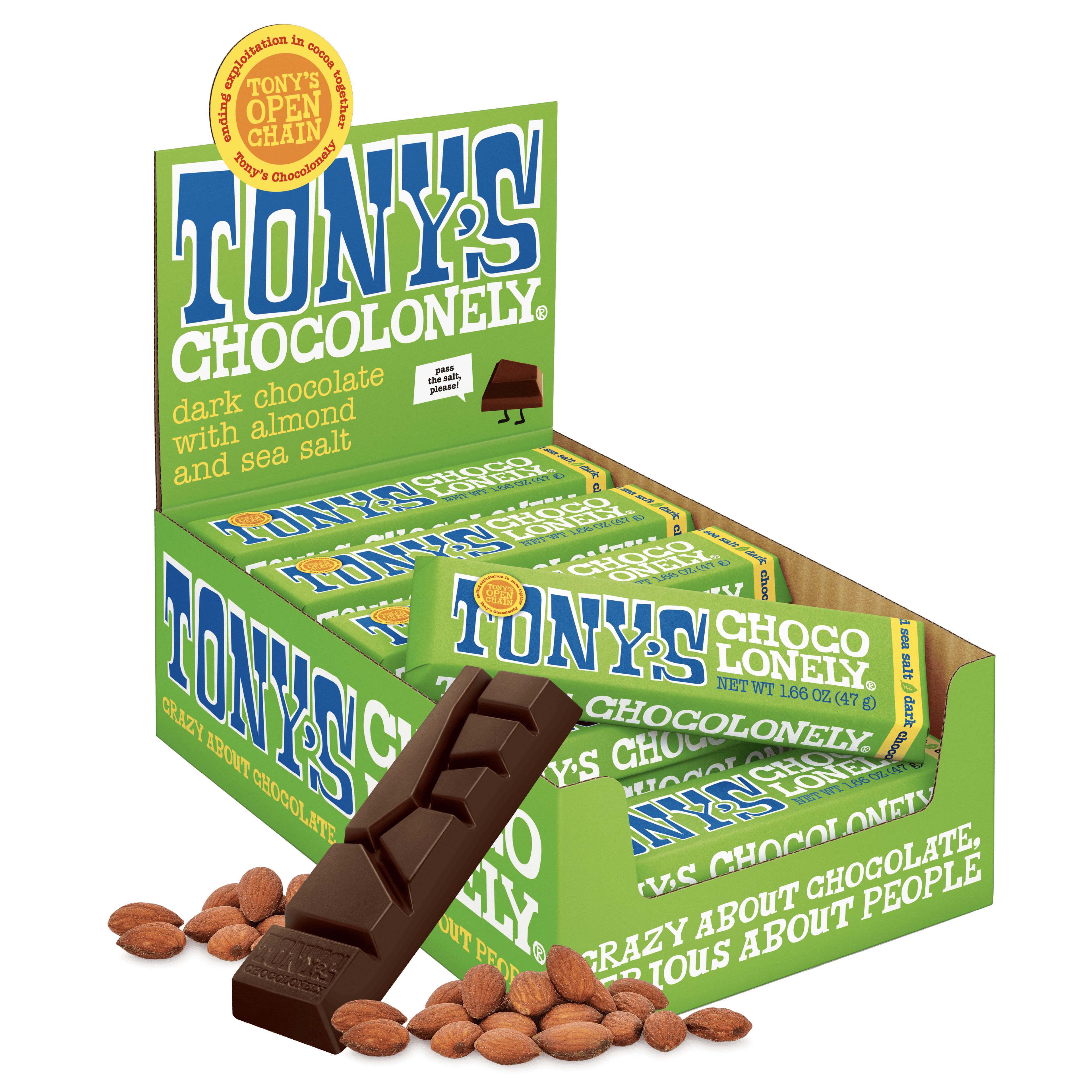 Tony’s Chocolonely - Dark almond sea salt 51%: Dark almond sea salt 51%