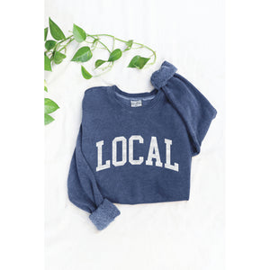 LOCAL Mineral Washed Graphic Sweatshirt | Dusty Forest