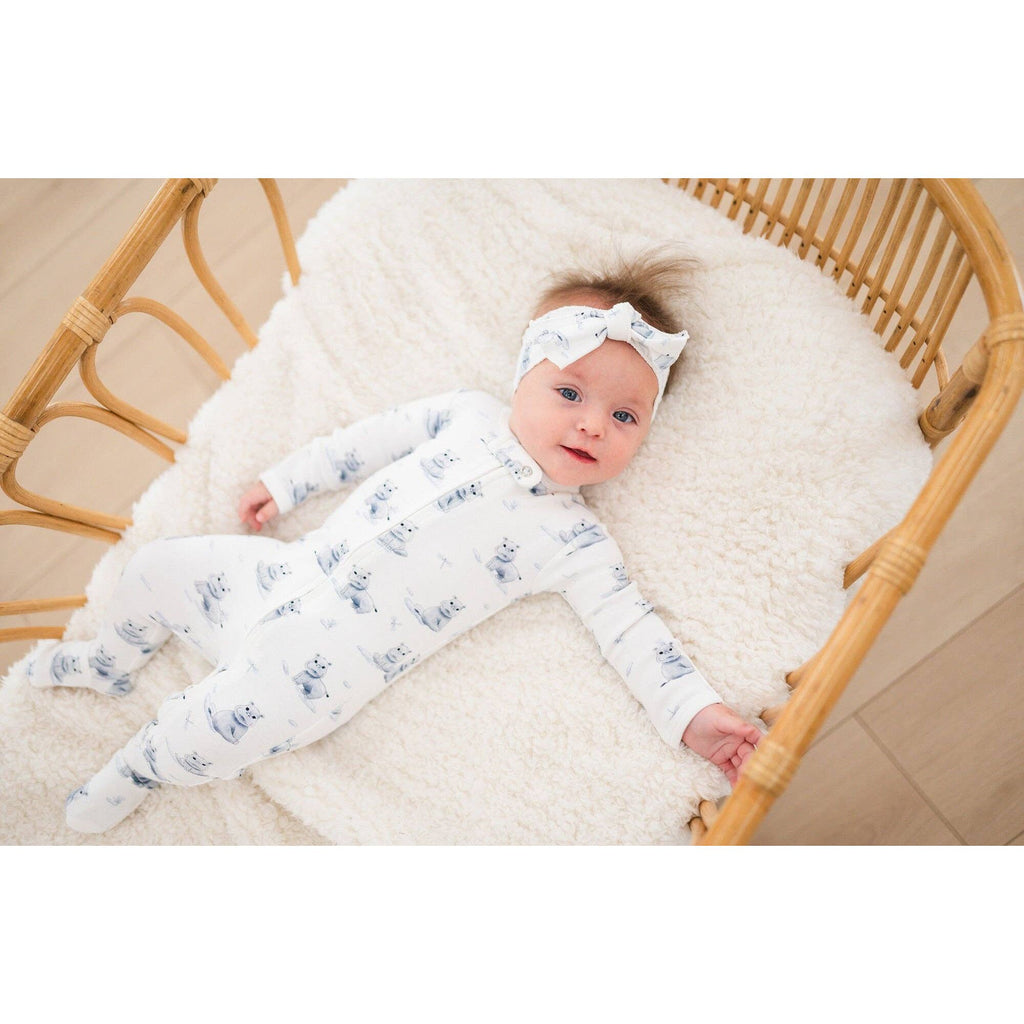 L'ovedbaby - Baby Hippo | Organic Zipper Footie: 3-6m