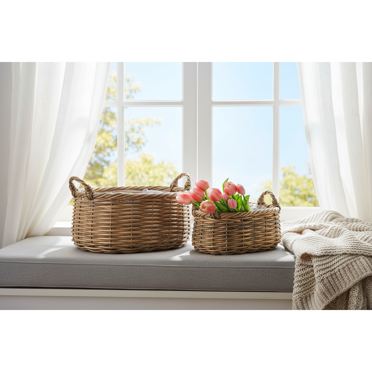 Oval Basket w/Handle