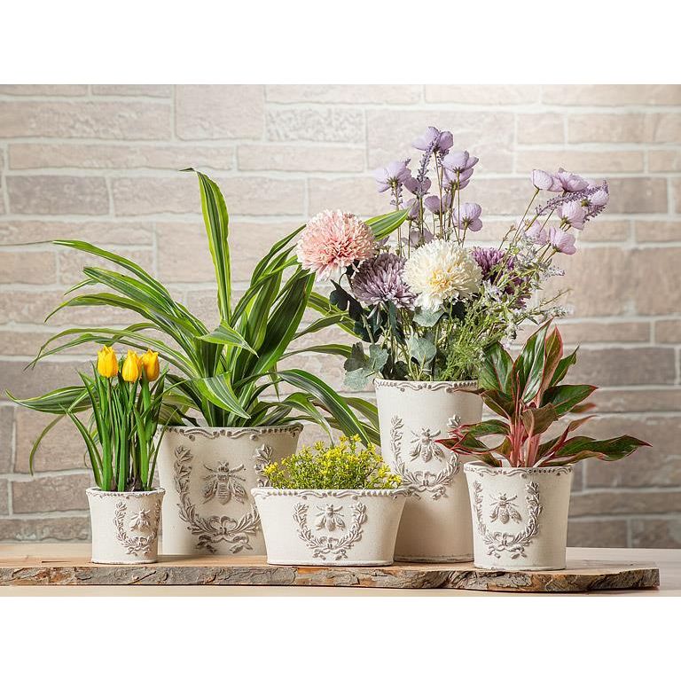 Embossed Bee Crest Planter