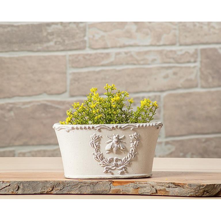 Embossed Bee Crest Planter