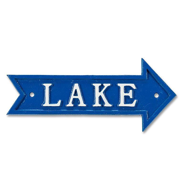 Cast Iron Sign | LAKE Arrow