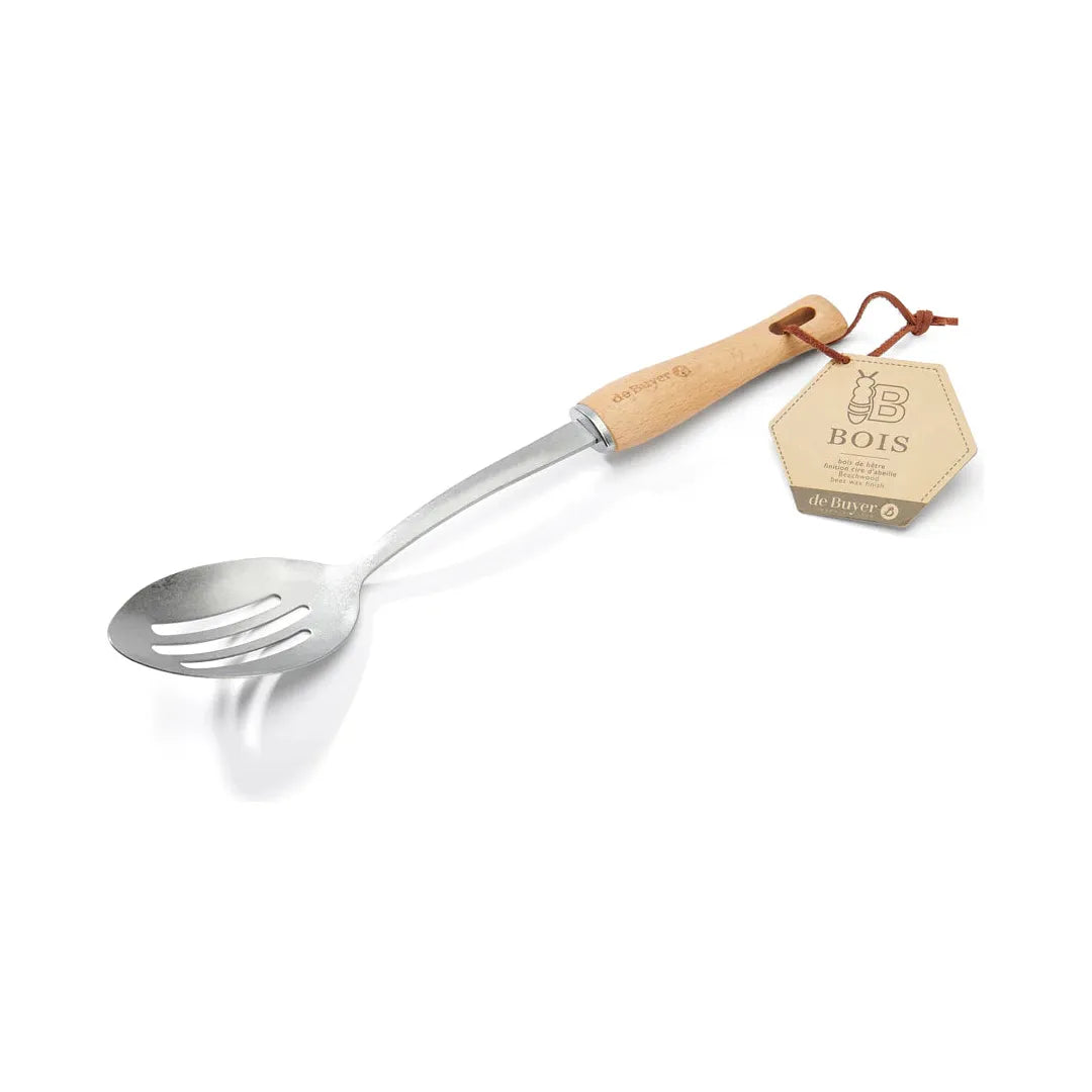 B Bois | S/S Slotted Spoon w/Wood Handle