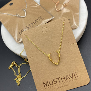 Antler Necklace | Gold