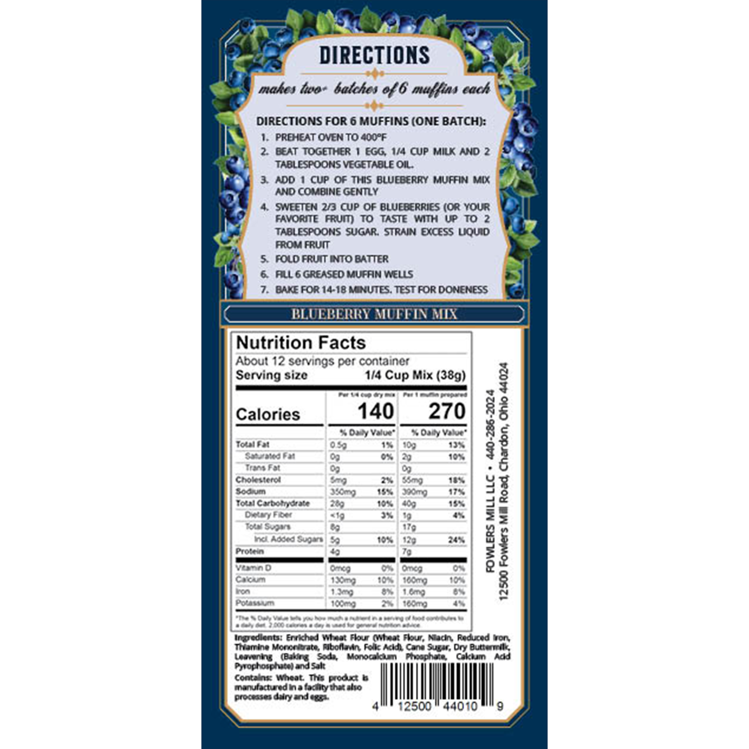 Blueberry Muffin Mix