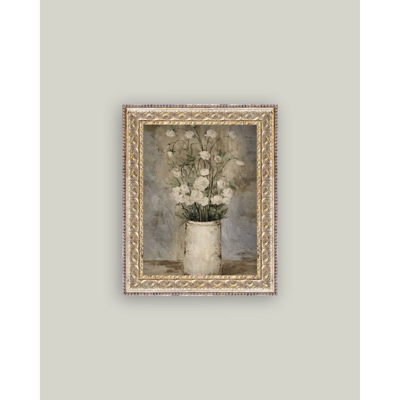 Framed Antique Art | Long Stem Roses - 5x7