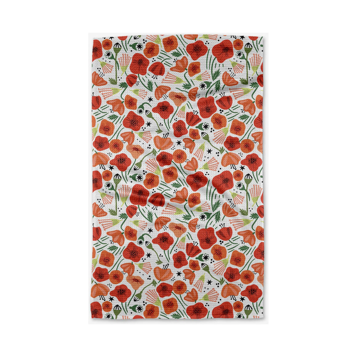 Geometry - Poppy Power Tea Towel