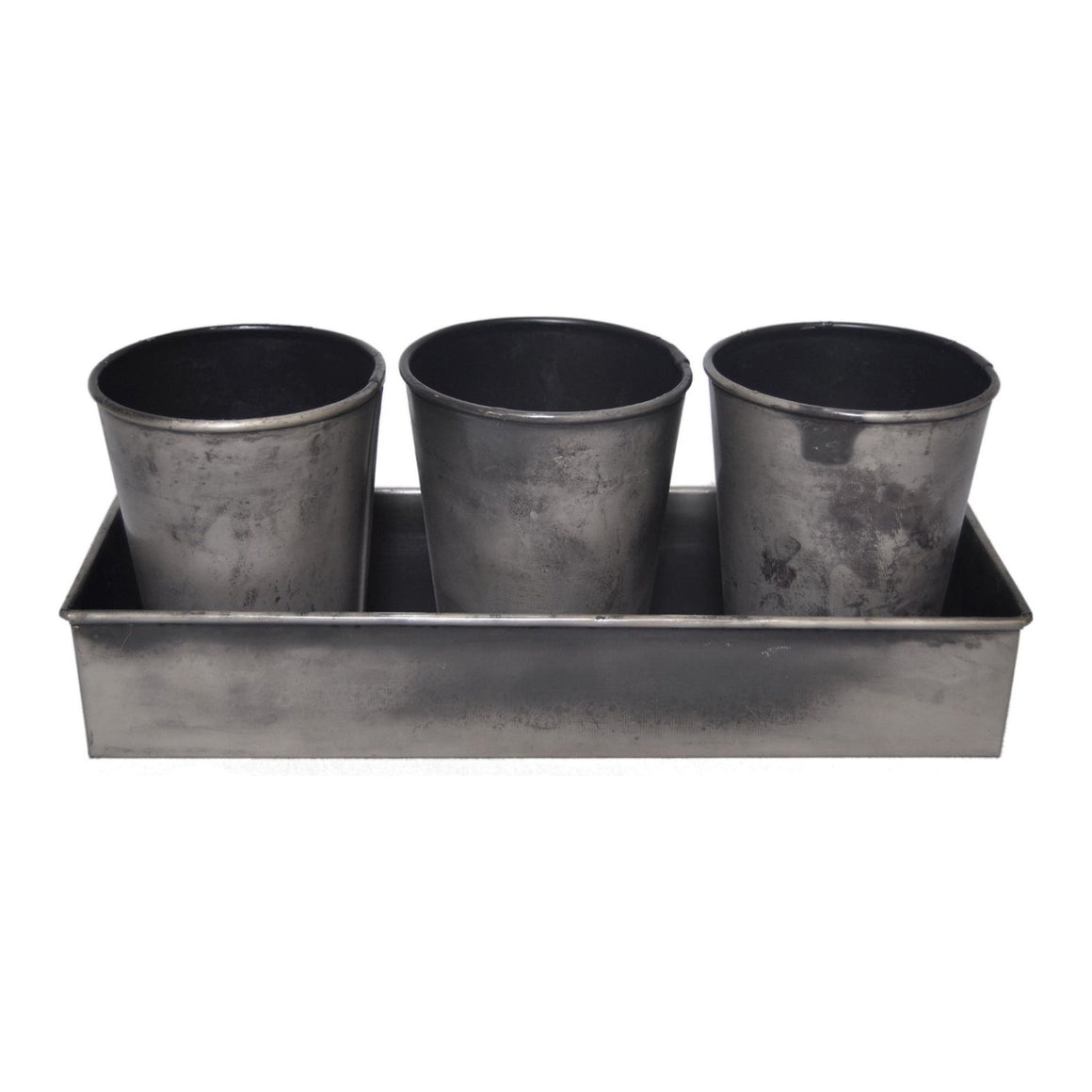 S/3 Iron Pots w/Tray