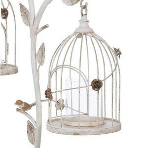 Iron Hanging Bird Cage Votive Holder