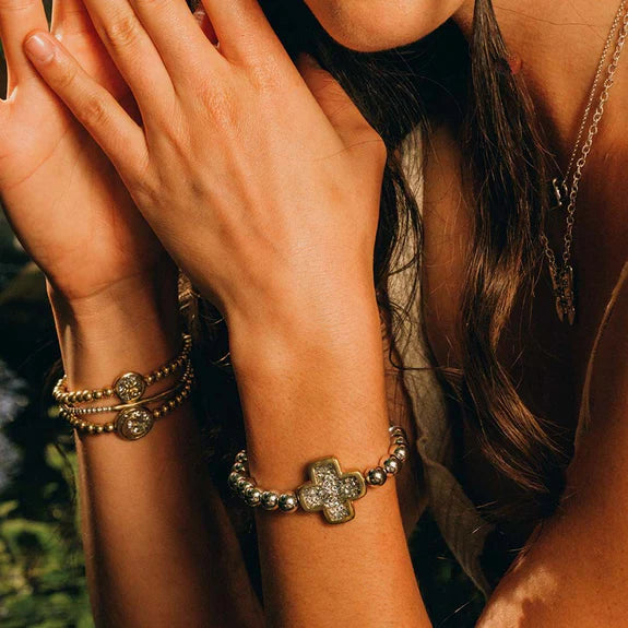 Kristal Life in Balance Cross Stretch Bracelet