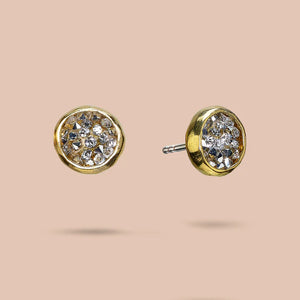 Kristal Dome Stud Earrings