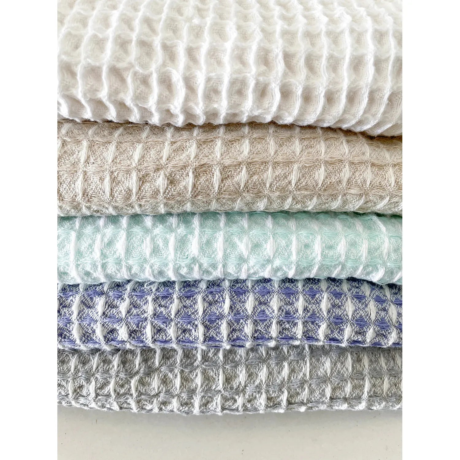 Turkish Cotton Waffle Bath Towel | 2-Tone