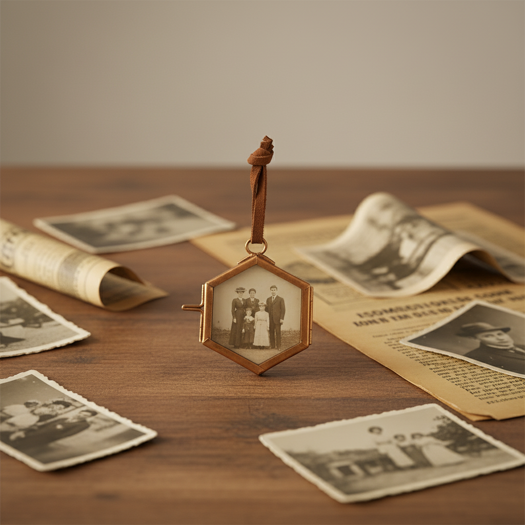 Ornament Frame w/Brass Finish