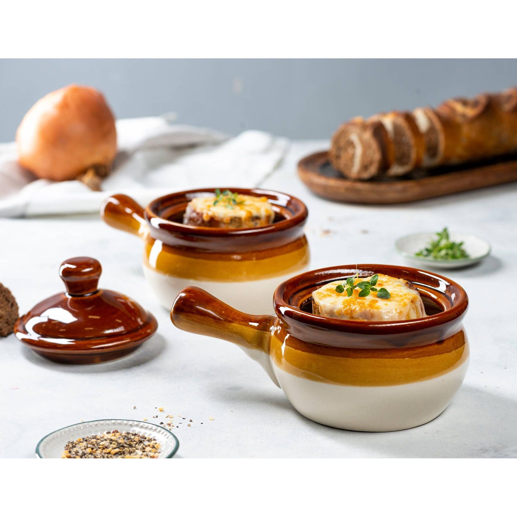 Puebla Ceramic French Onion Soup Crock
