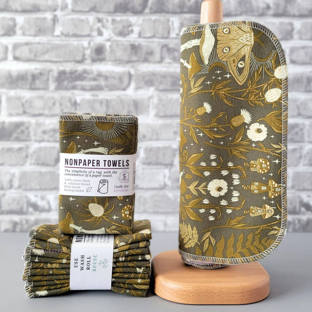 Cruelty-Free Stitchery - NonPaper Towels - Lunar Forest: 10