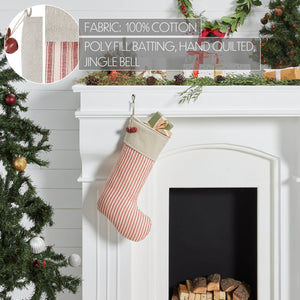 Sawyer Mill Ticking Stripe Stocking | Red