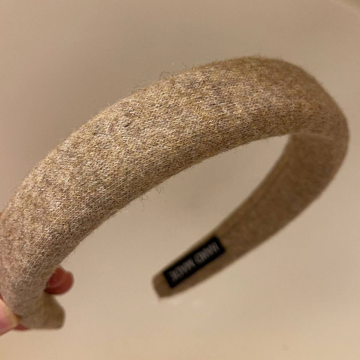 ACCITY - SOLID COLOR WOOL HEADBAND HAIRPIN HEADDRESS_CWAHA4027: KHAKI / (OS) 1