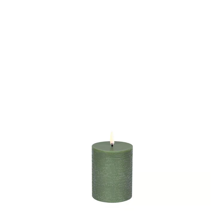 Uyuni Pillar Candle | Olive Green (Rustic)