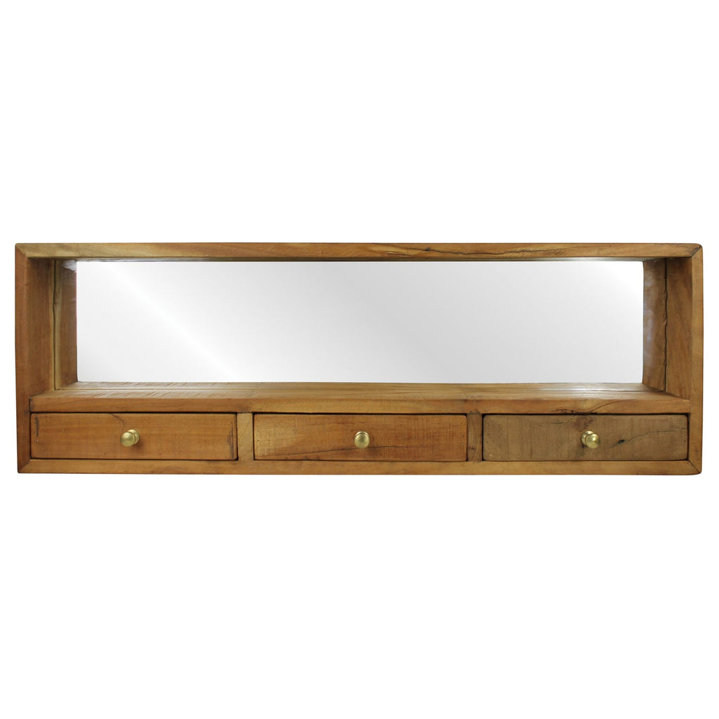Reclaimed Mirror w/3 Drawers