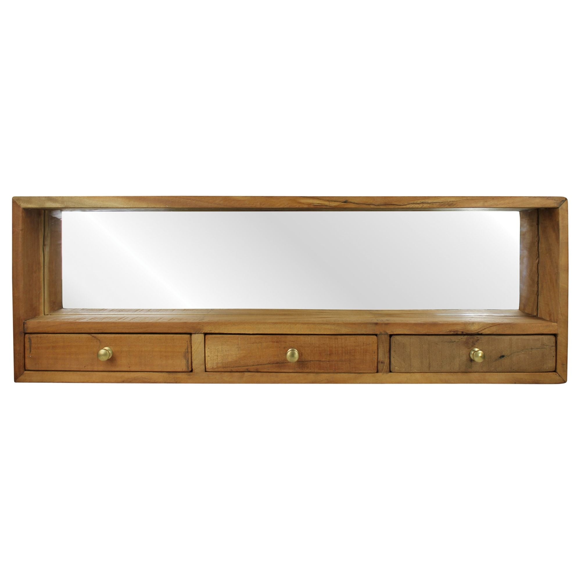Reclaimed Mirror w/3 Drawers