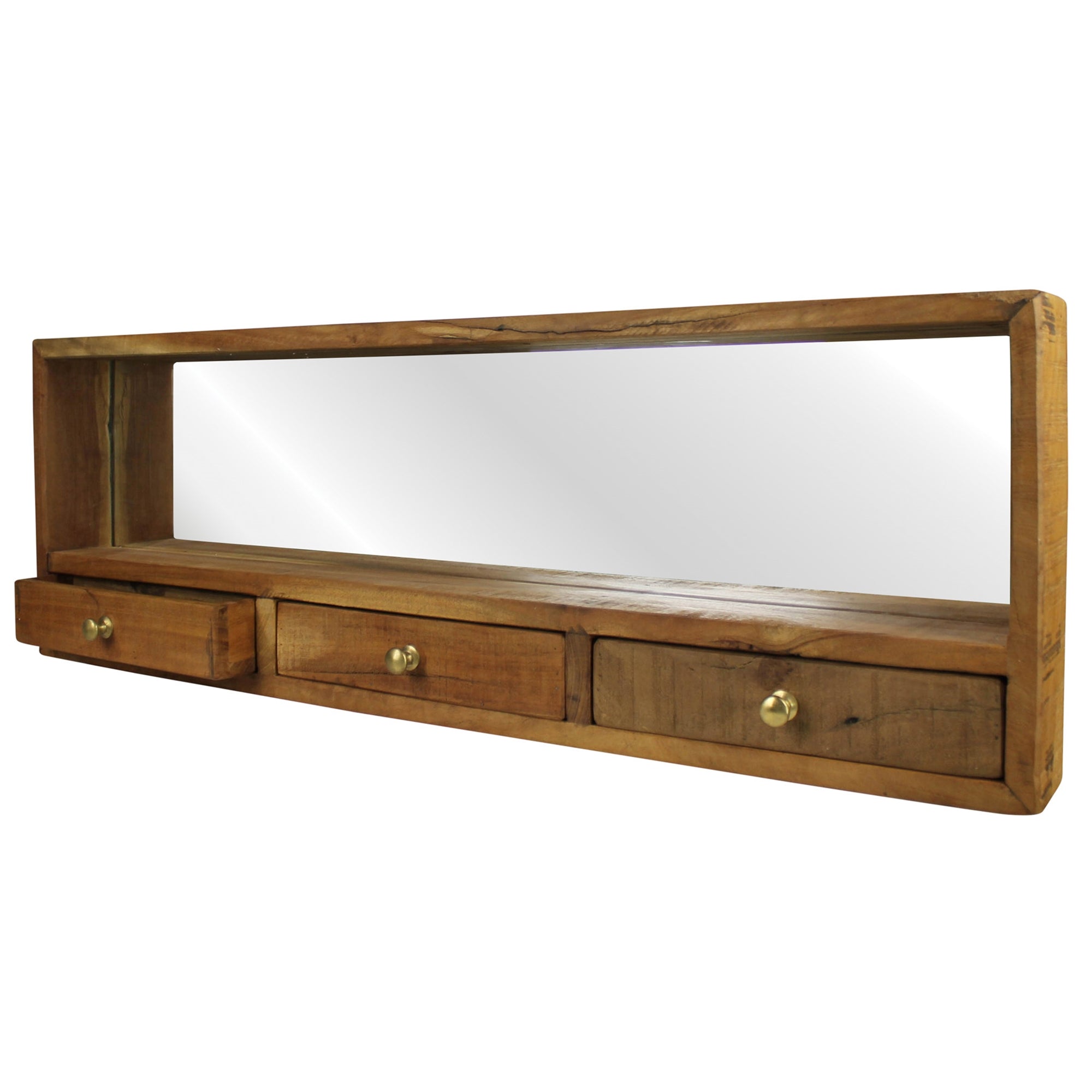 Reclaimed Mirror w/3 Drawers