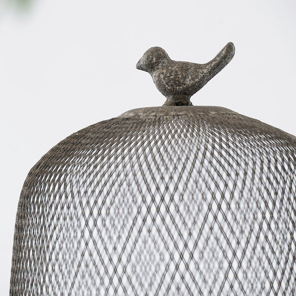 Antique Gray Mesh Ophira Sparrow Candle Holder