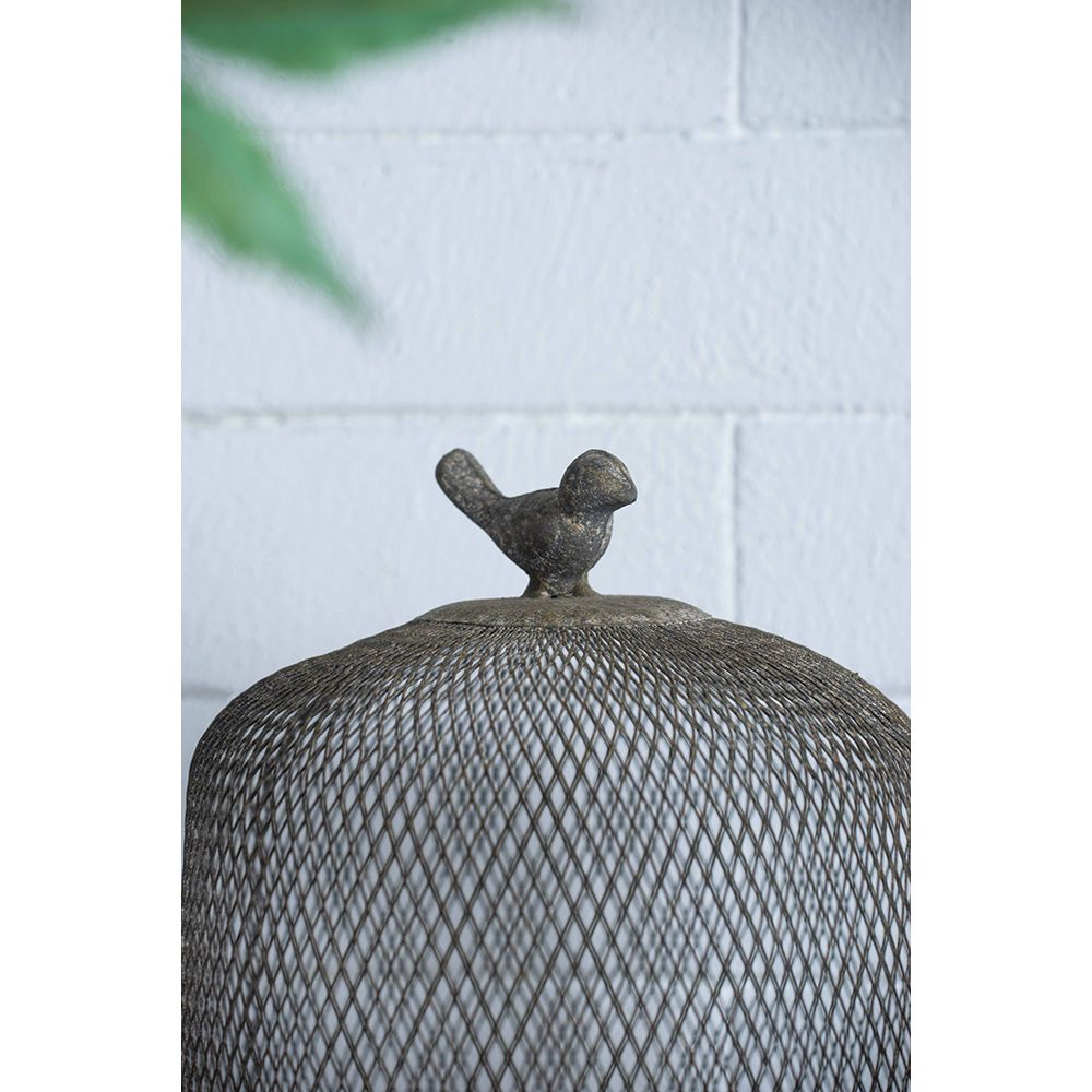 Antique Gray Mesh Ophira Sparrow Candle Holder
