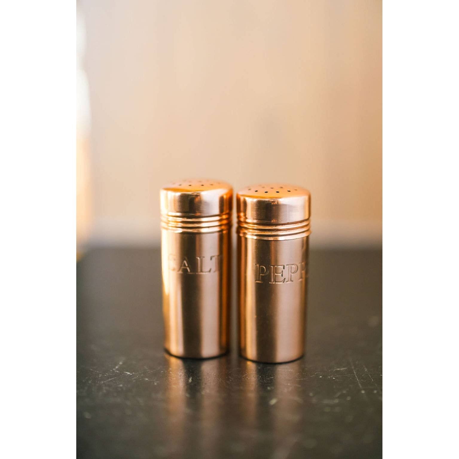 Copper Salt & Pepper Shakers