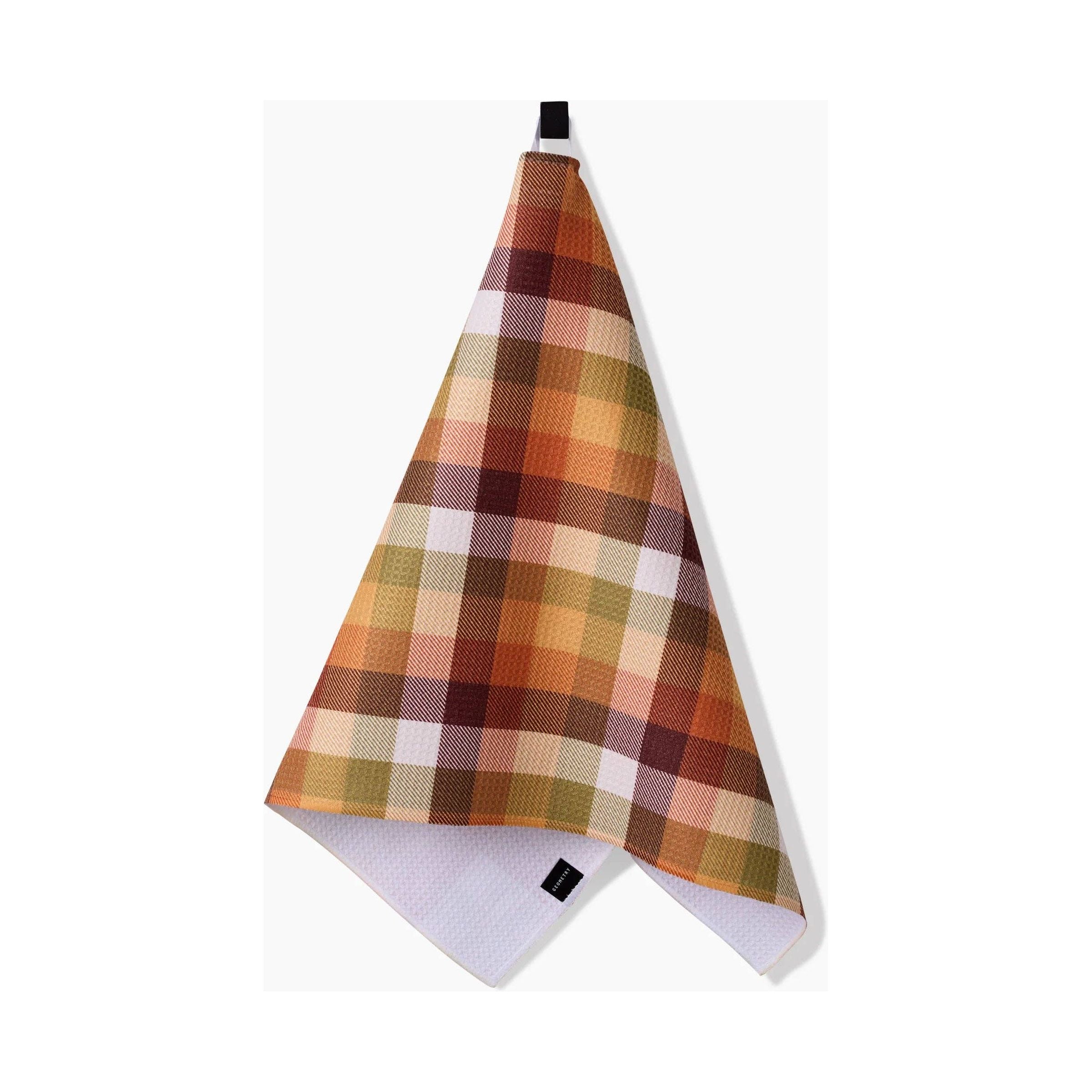 Geometry Tea Towel | Rustic Autumn Plaid