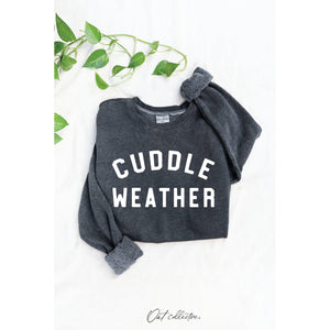 CUDDLE WEATHER Mineral Graphic Sweatshirt  | Vintage Black