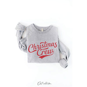 Christmas Crew Graphic Sweatshirt  | Cranberry Heather
