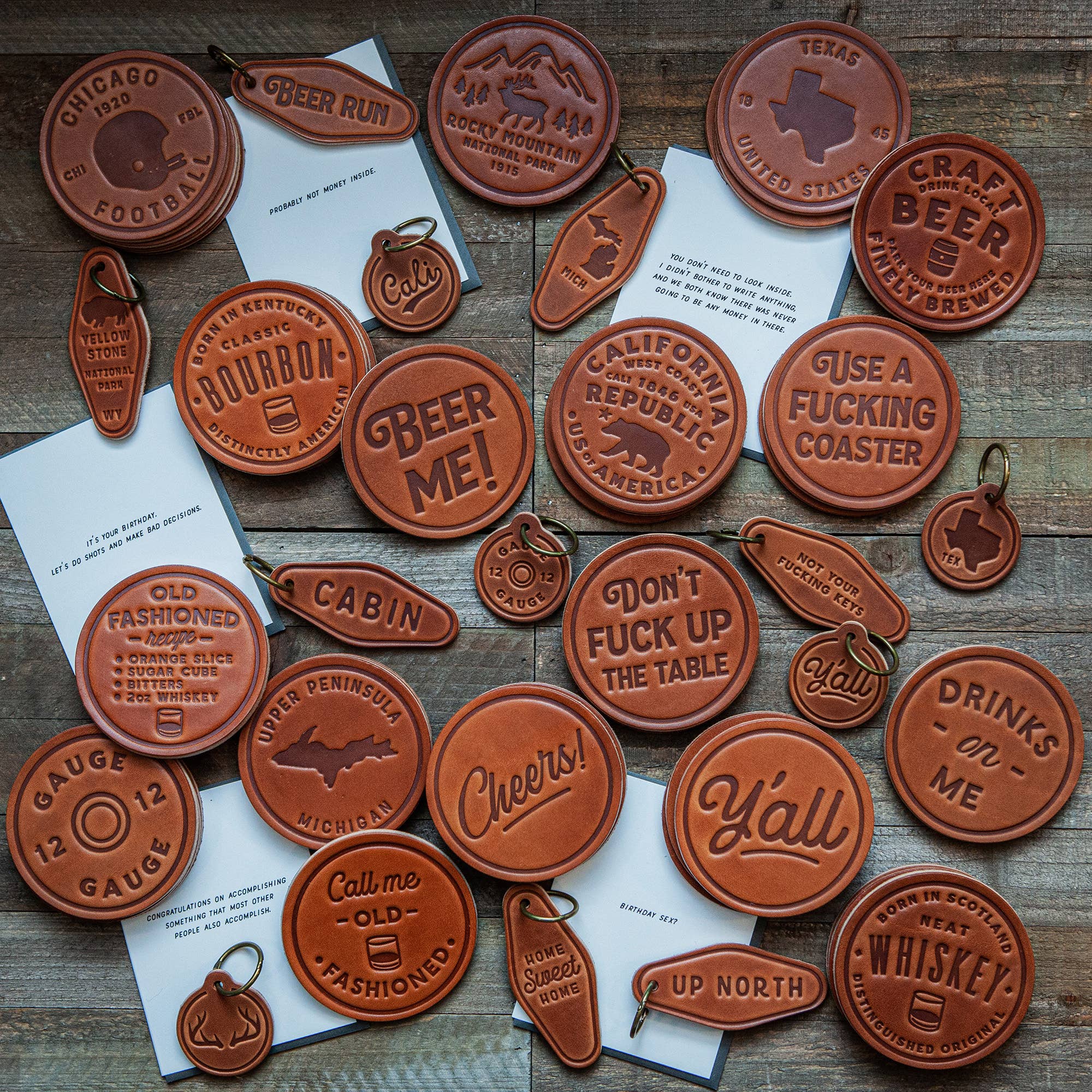 Leather Coaster | Tennessee Football