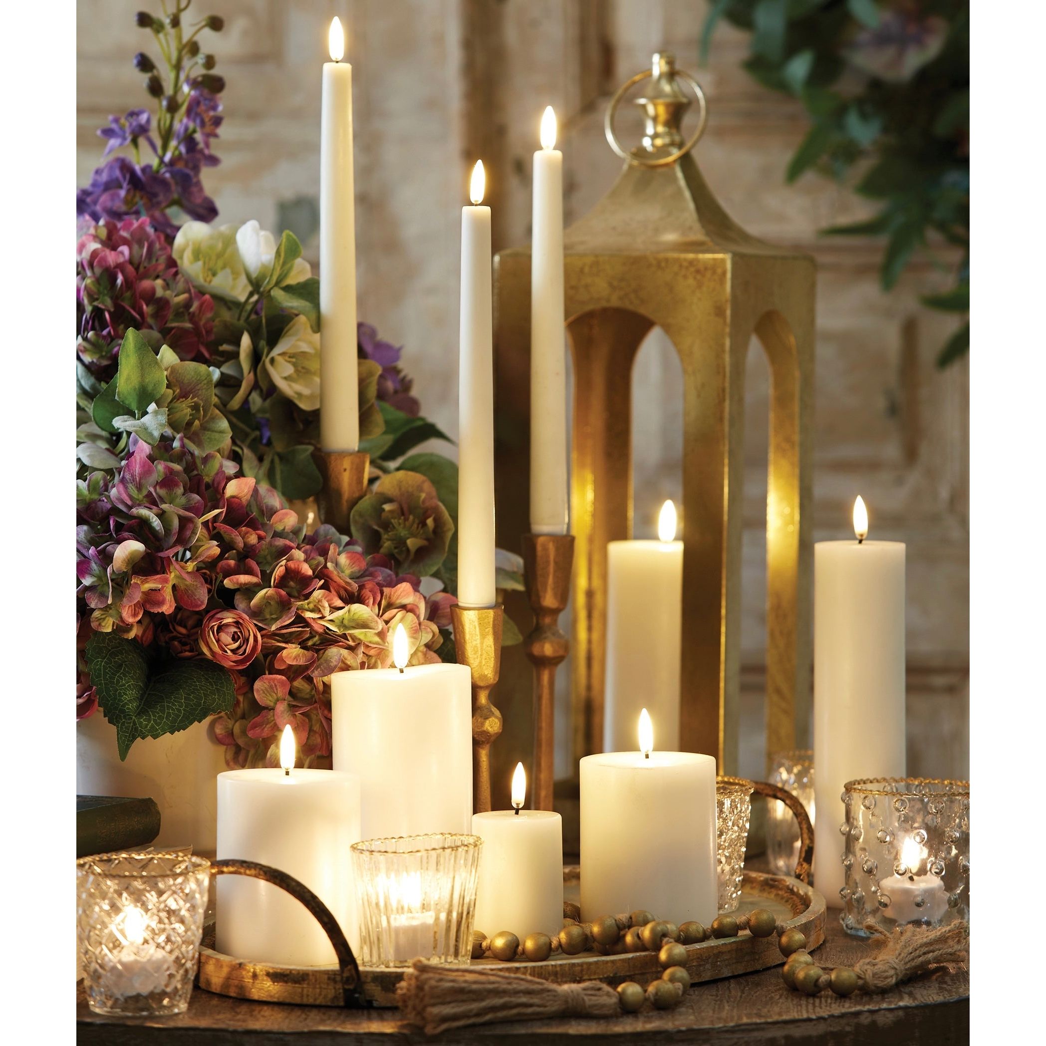 Uyuni Pillar Candle - 2.25" x 9.75" |  Ivory