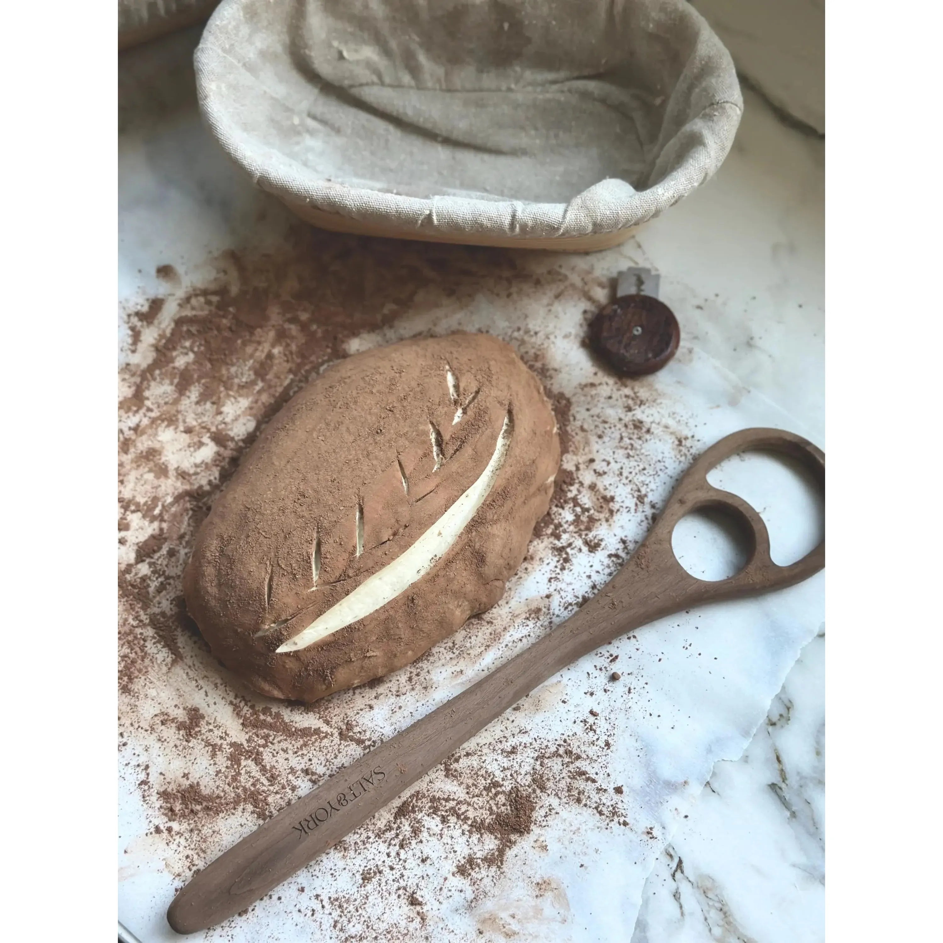 Olive Wood Dough Hook/Whisk