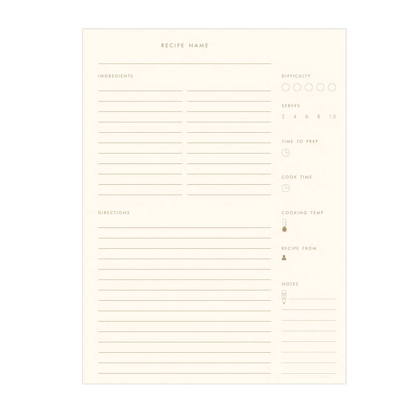 Heirloom Recipe Book | Peppercorn Linen