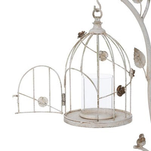 Iron Hanging Bird Cage Votive Holder