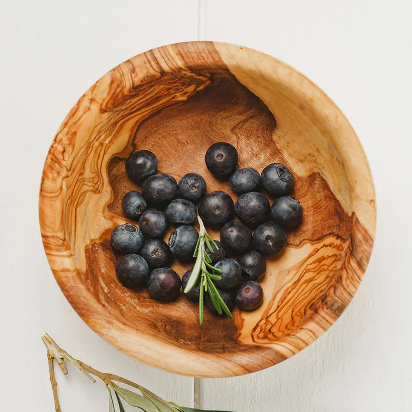 Artisan Olive Wood Serving Bowl