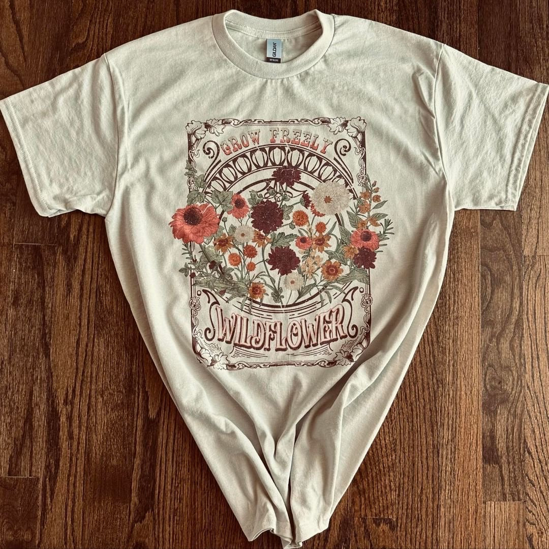 Vintage Style Wildflower SS Tee