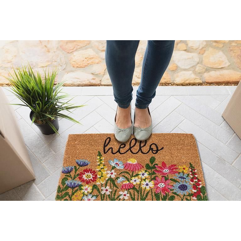 Doormat | Bright Floral Hello