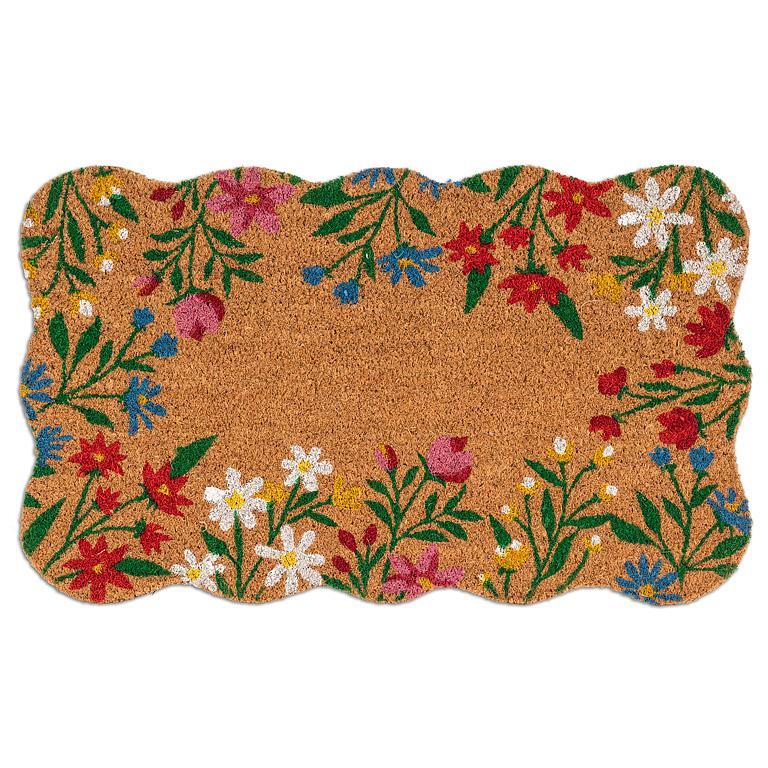 Doormat | Floral Border Scallop