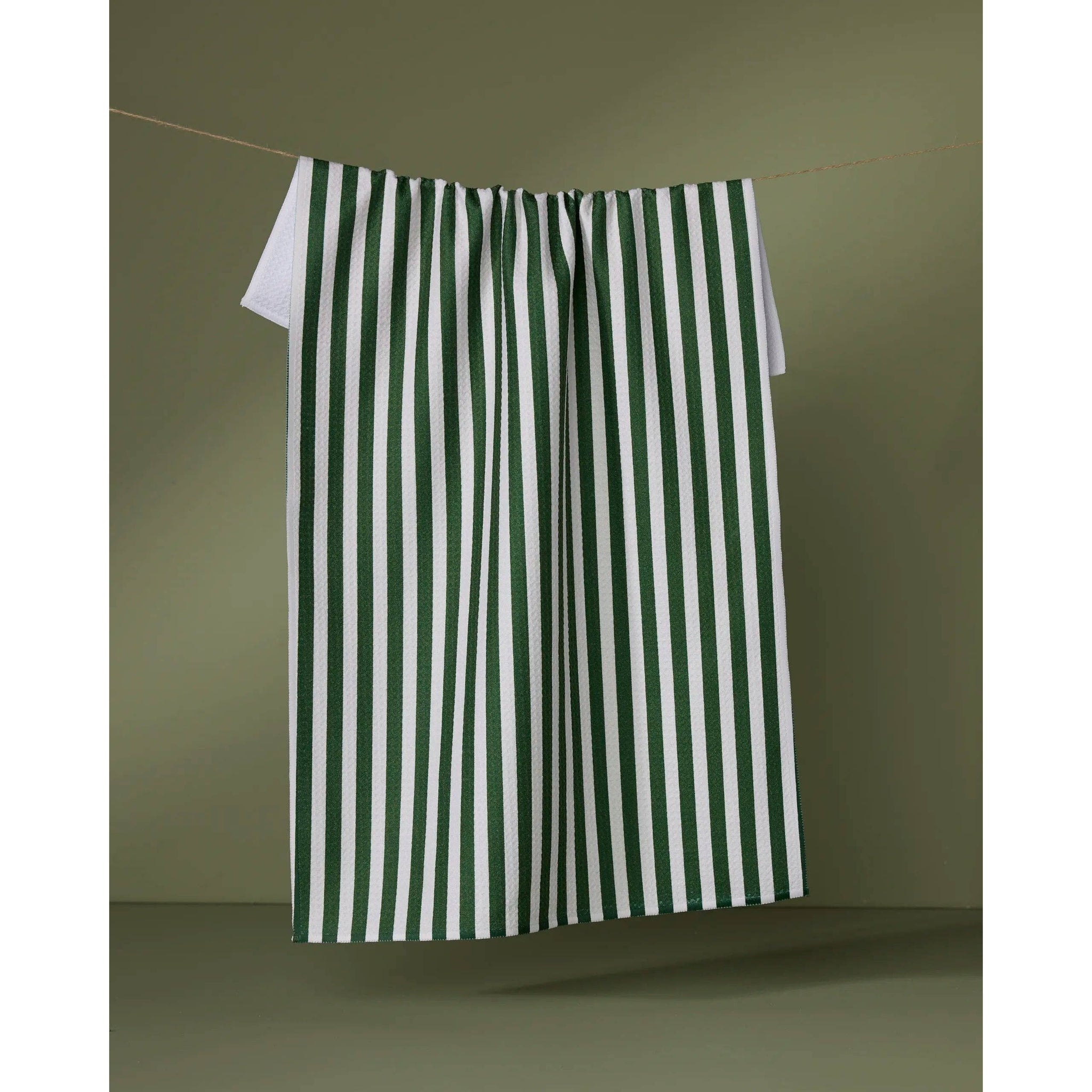 Geometry Tea Towel | Ribbon Green