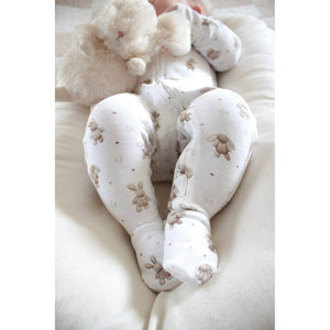 Organic 2-Way Zipper Footie | Brixy Bunny
