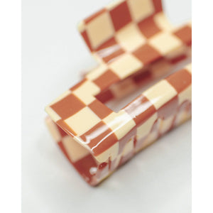 Checker Hair Claw | Orange