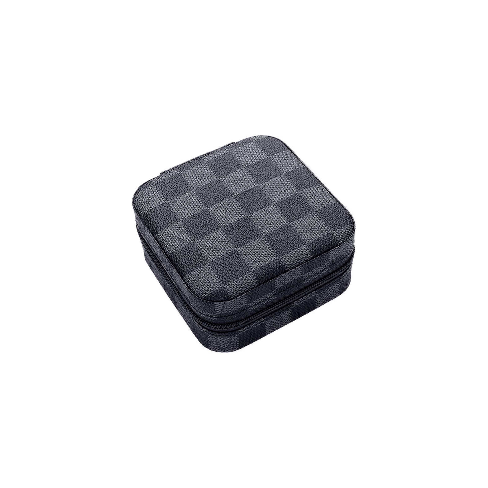 Checkered Jewelry Box | Brown