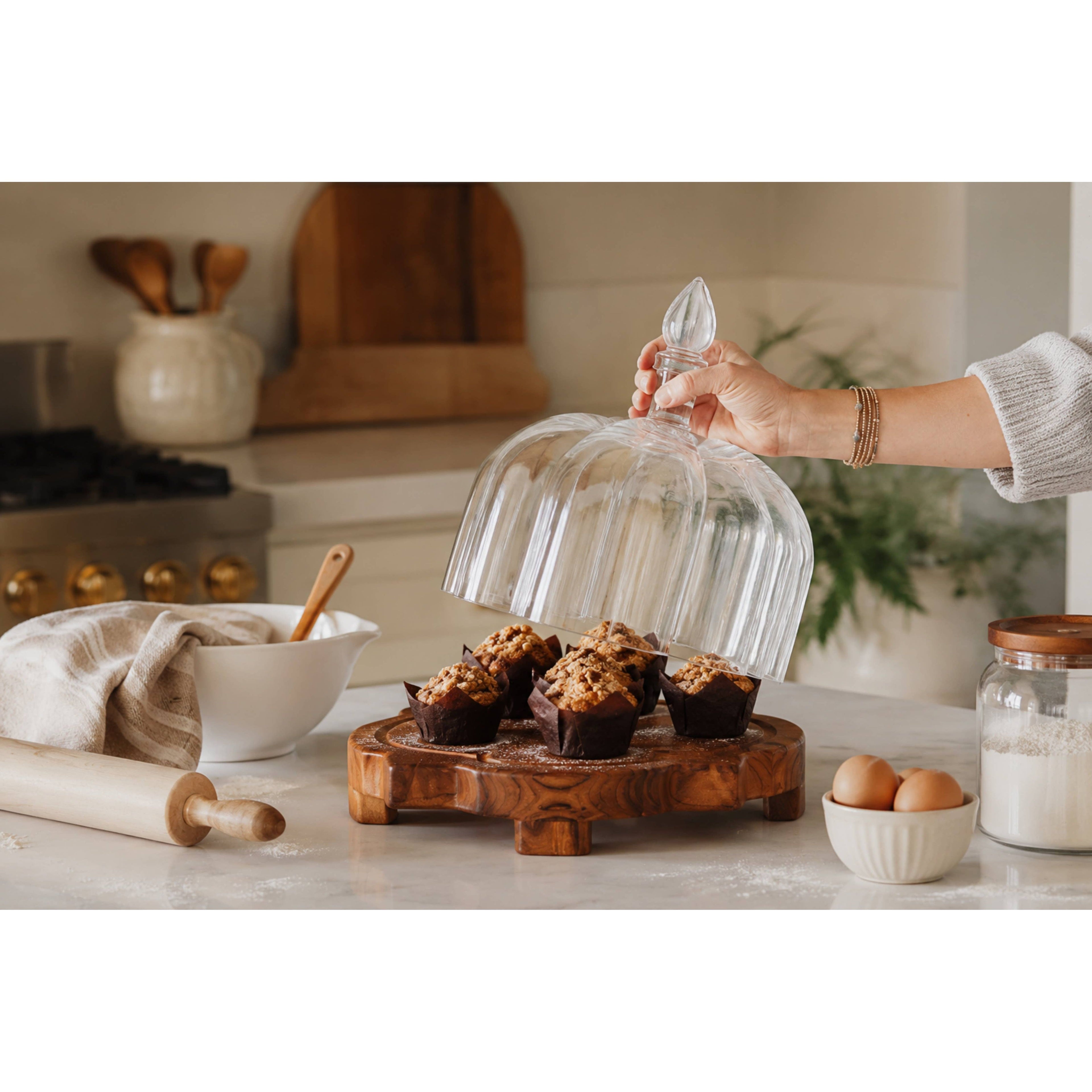 Glass Quatrefoil Dome