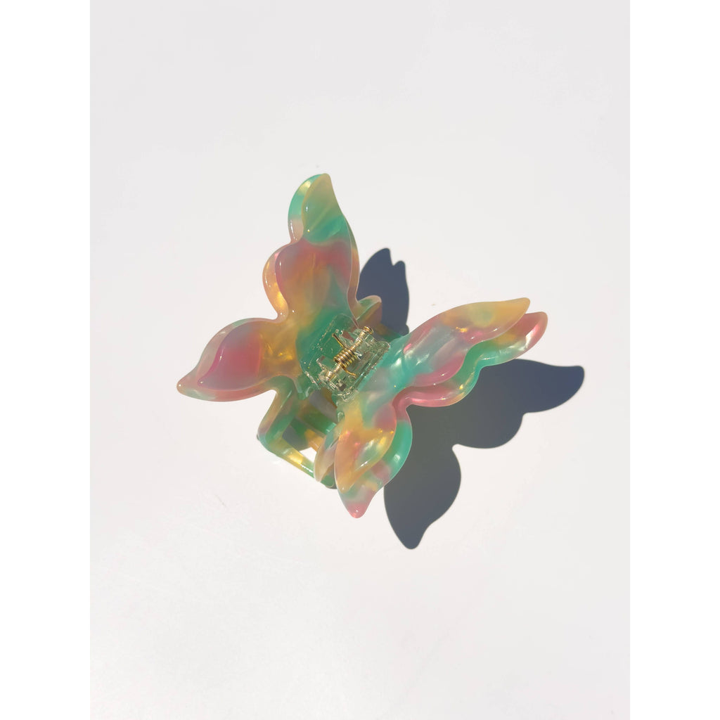 Flutter Butterfly Hair Claw Clip | Mossy Pink