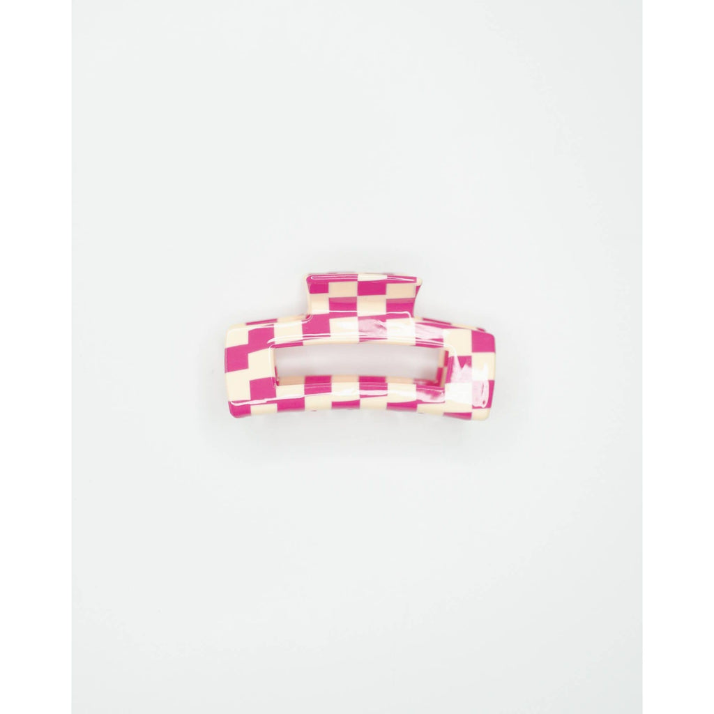 Checker Hair Claw | Orange